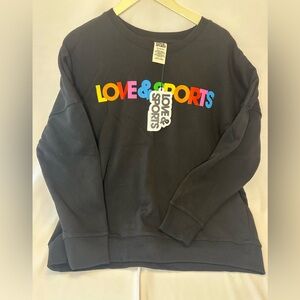 Love & Sports Black Love And Sports Nwt xl Multicolor Graphic Crewneck